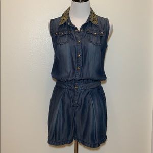 Vero Moda Blue Romper Like New Size XS